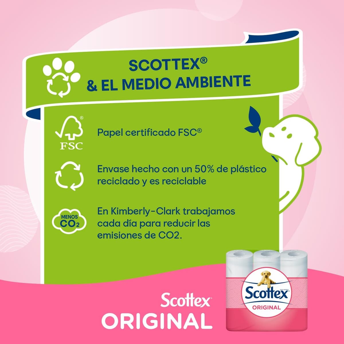 Scottex Original Papel higiénico, 96 rollos, 6 packs de 16 rollos dos capas que proporcionan el equilibro adecuado en suavidad y resistencia — view 4