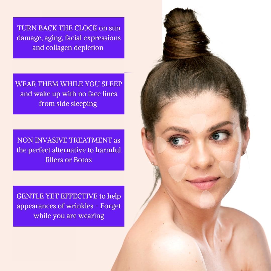 Parches Antiarrugas Pequeñas - Almohadillas para Suavizar e Hidratar la Piel de Ojos, Boca y Frente Durante la Noche - Antienvejecimiento, Anti edad, Alternativa al Botox (160 uds) — view 3