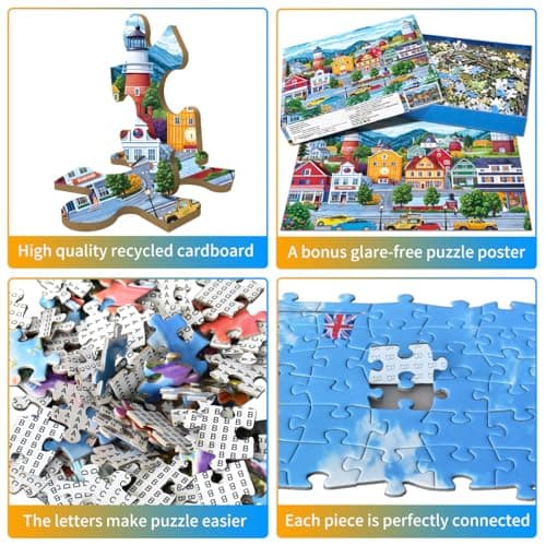 Jigsaw Puzzles for Adults 1000 Piece Puzzle for Adults 1000 Pieces Puzzle 1000 Pieces-Comfortable Small Town Living
