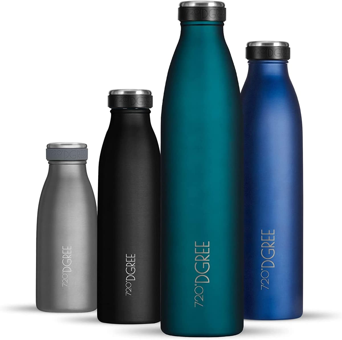 720°DGREE Botella Agua Acero Inoxidable “milkyBottle“ – 1litro - Sin BPA Free, Antigoteo y Prueba de Fugas - Frasco térmico, Cantimplora Aislada - Bebida con Gas, Deporte, Escuela, Gimnasio Exteriore — view 20