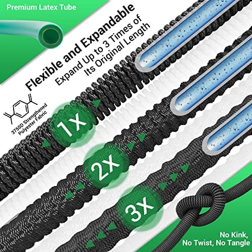 Ngreen Expandable Garden Hose 100ft - Lightweight Retractable Water Hose with Durable Latex Core and Rust-Resistant 3/4 Inch Brass Fittings for Easy Handling and Storage in Canadian Gardens — view 3