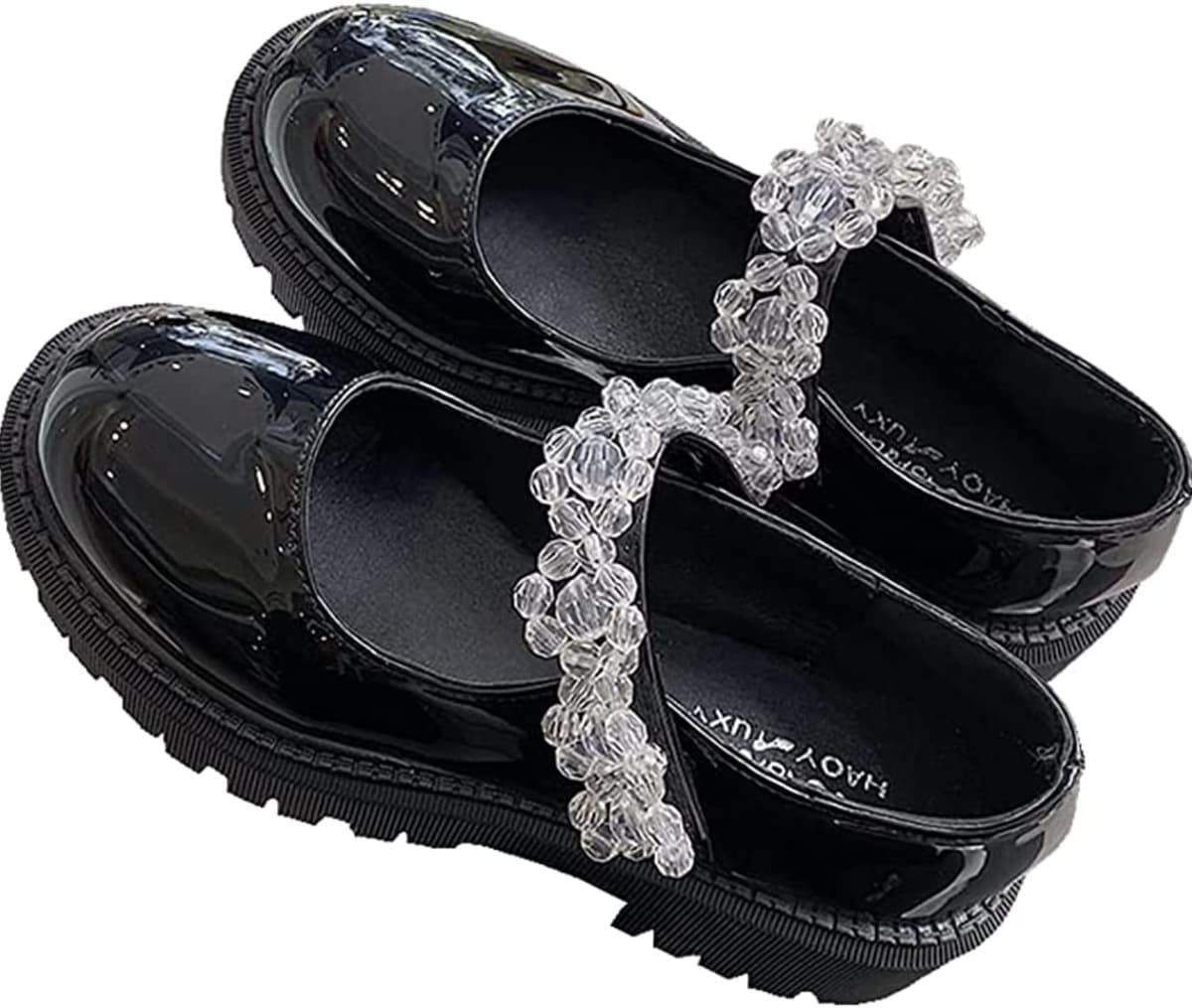Womens Platform Mary Janes Shoes Sweet Toe Ankle Lolita Gothic Pumps Chunky Patent Leather — view 19