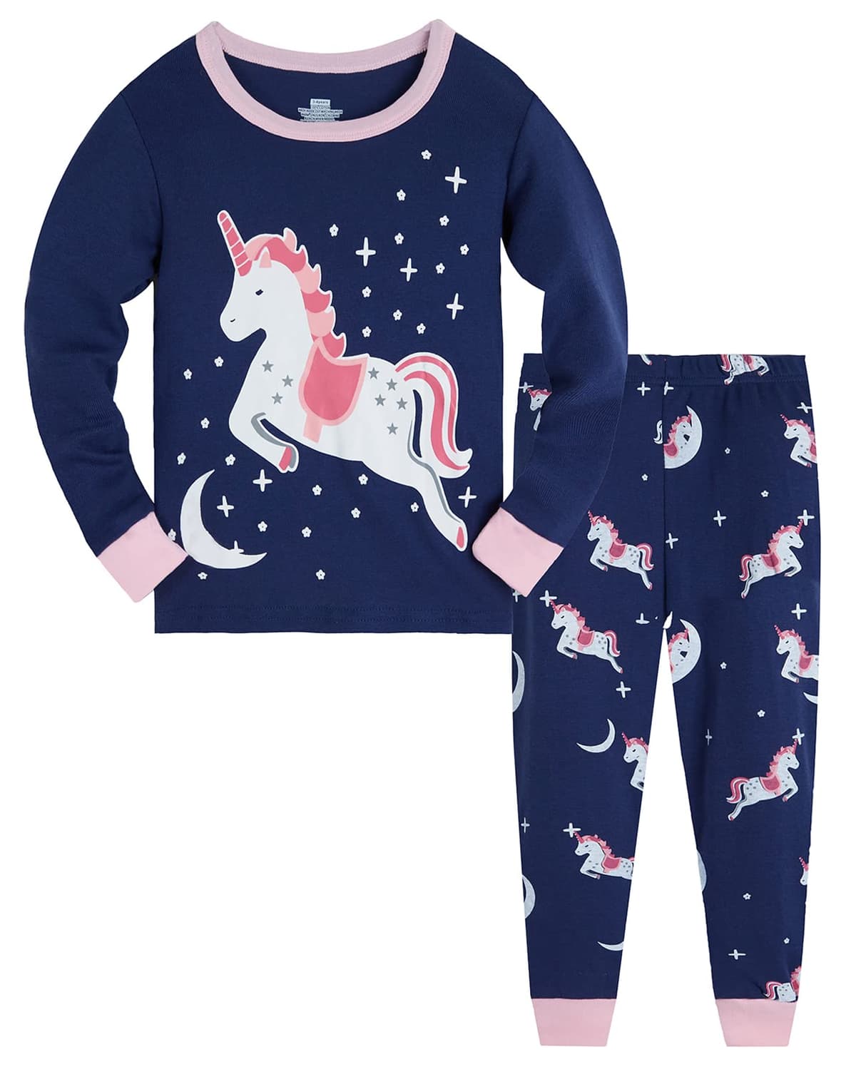 Girls Christmas Pyjamas Set Toddler Clothes Sleepwear Animal Printed Nightwear Winter Long Sleeve PJs 2 Piece Outfit Xmas Gift for Kids