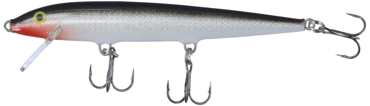 Rapala - Cebo de pesca de superficie para pesca de bass, 4 3/8", madera, punta de aguja, azul y negro