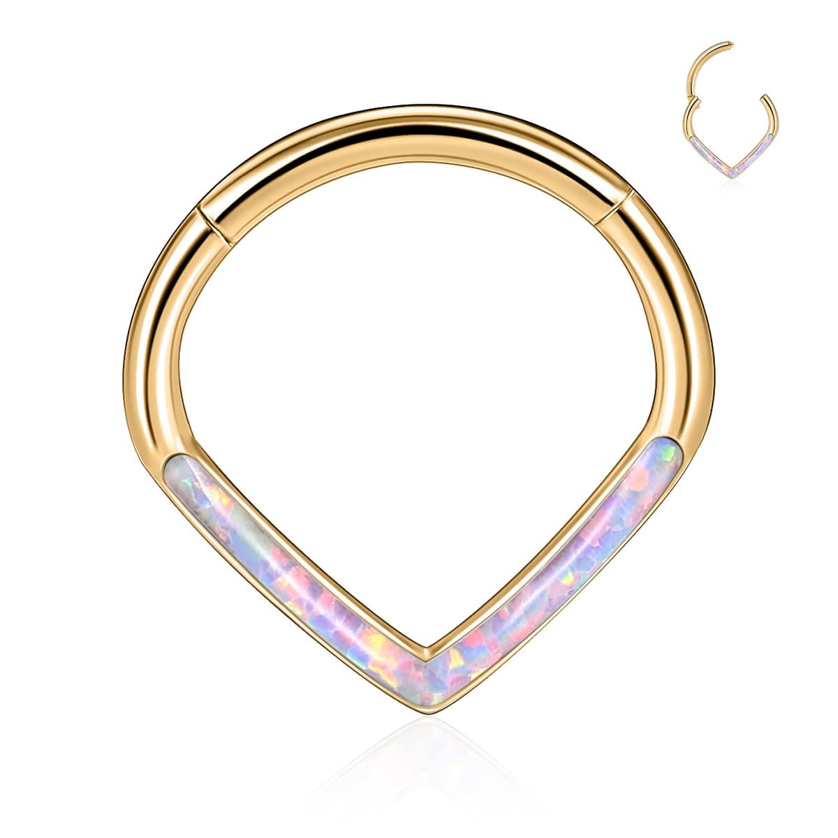 hengkaixuan Teardrop Daith Earrings Septum Jewellery Nose Hoop Ring Surgical Steel Daith Rook Tragus Piercing Jewellery Septum Clicker Ring Small Hoop Earring — view 47