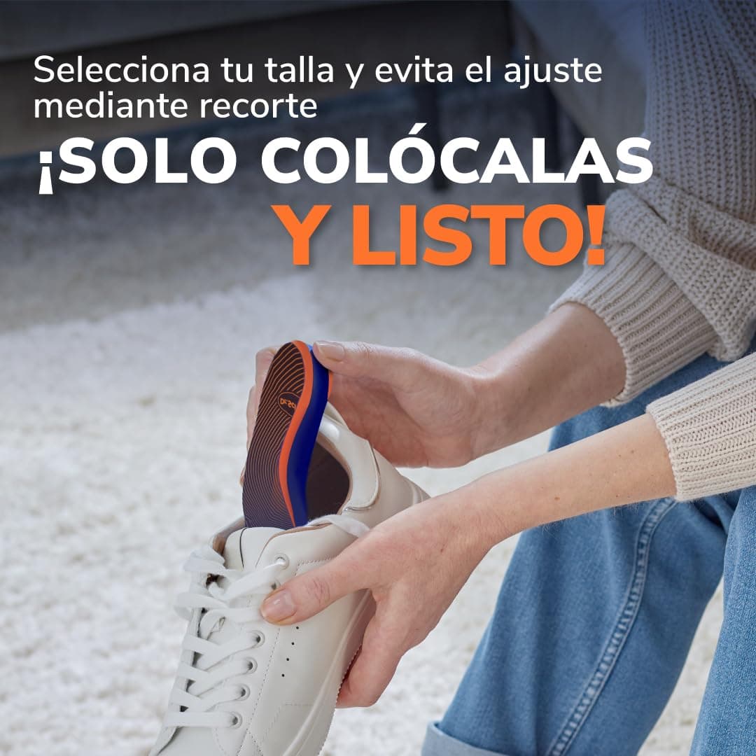 Dr. Scholl’s Advanced Pain Relief Plantillas Ortopédicas Hombres/Mujeres, resistentes para zapatos y botas, alivio fascitis plantar, soporte arco, pies planos, absorción impactos, soporta hasta 150kg — view 8