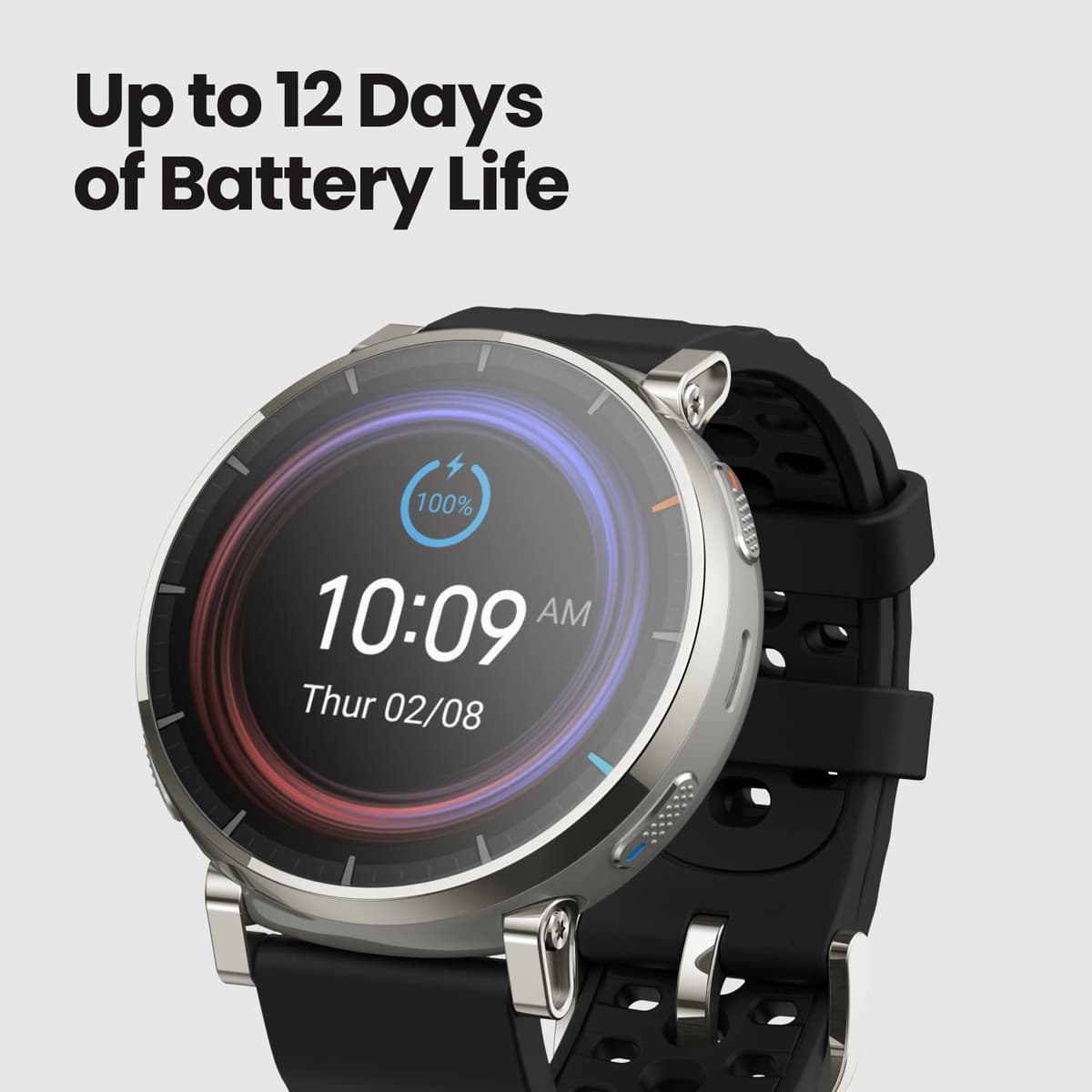 Amazfit Active 3 Premium GPS Running Smart Watch 45mm, 1.32" AMOLED Sapphire Display, 12-Day Battery, 4GB, NFC, Offline Maps, 170+ Workouts, 5 ATM, Heart Rate & Fitness Tracker for Android & iPhone — view 5