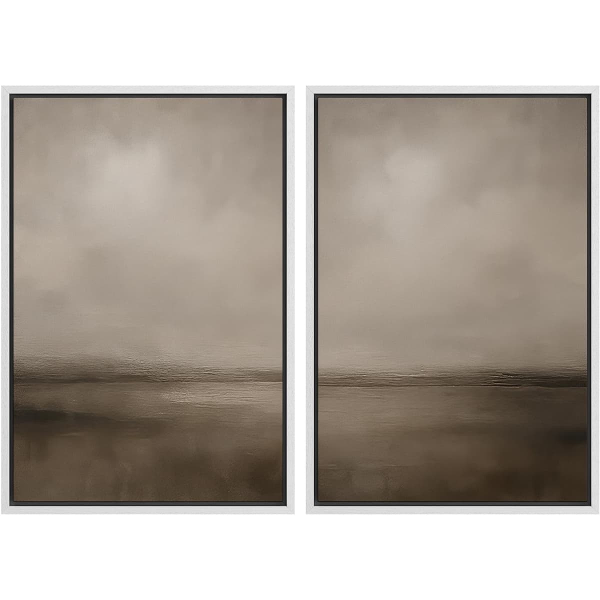 MUDECOR Framed Canvas Print Wall Art Monochromatic Gradient Abstract Minimalist Gray Illustrations Modern Art Decorative Bohemian Colorful Chic for Living Room, Bedroom, Office - 16"x24"x2 Black — view 81