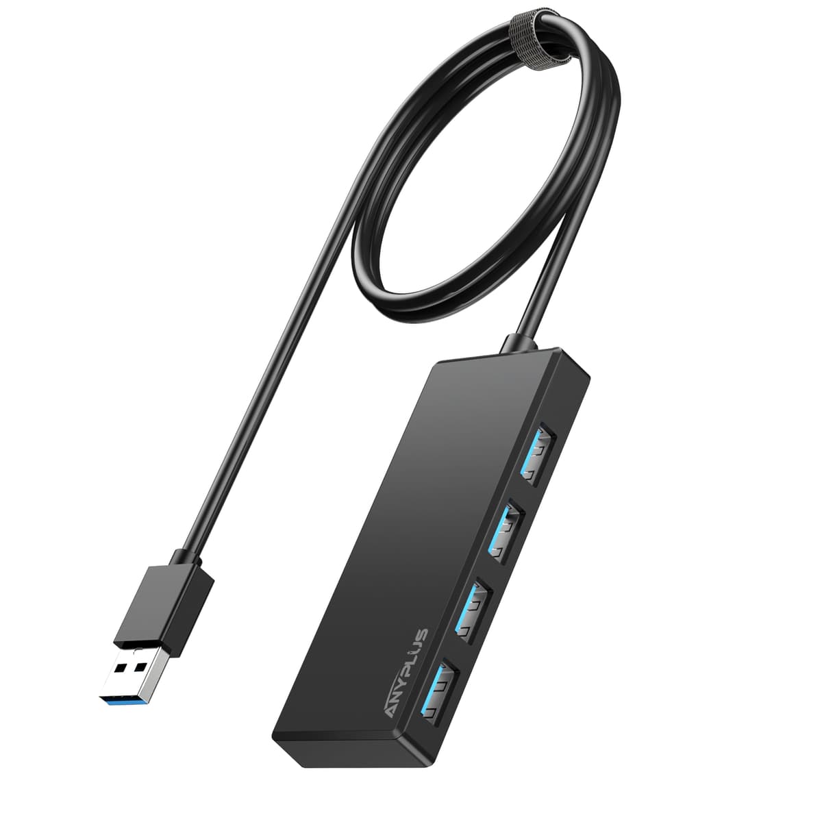 USB 3.0 Hub, 4 Port USB Hub Splitter,Portable USB Adapter Mini Multiport Expander for Desktop, Laptop, Xbox, Flash Drive, HDD, Console, Printer, PC, Keyboards, HP, Dell — view 12