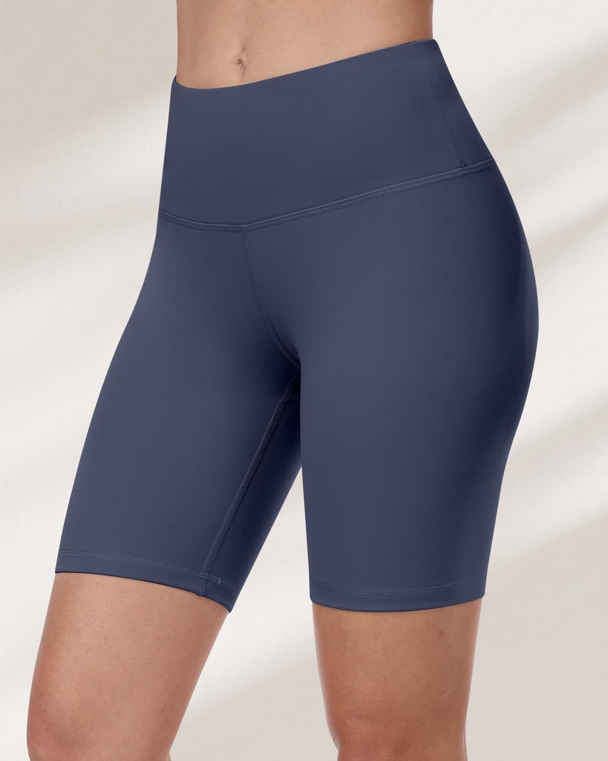 Pantalones cortos de ciclismo para mujer, cintura alta, control de abdomen, suaves, atléticos, gimnasio, yoga — view 20