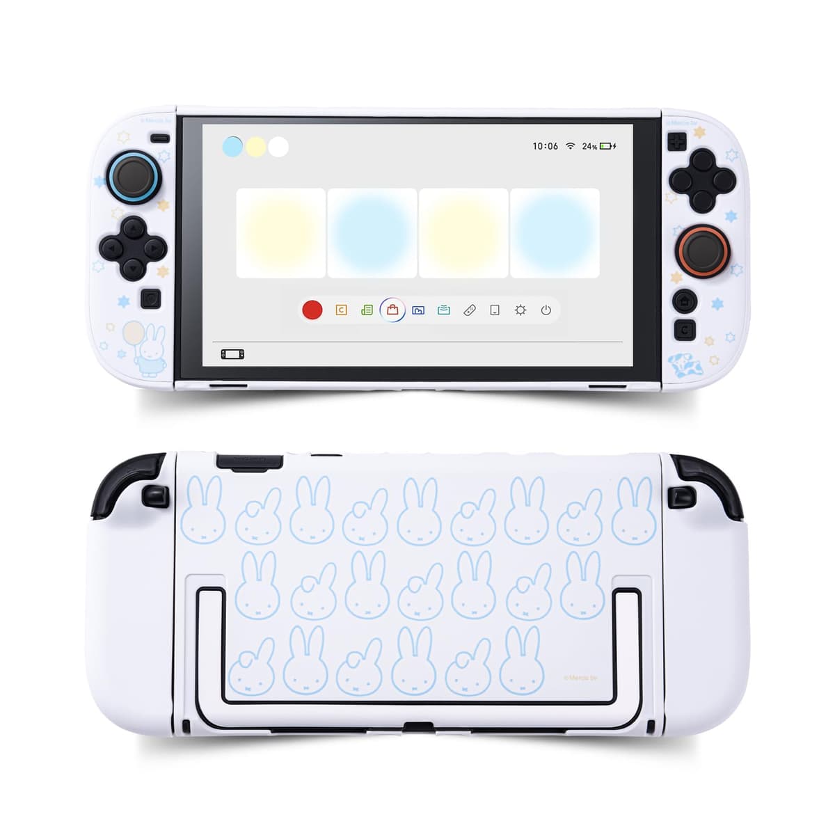 Kuitmor Cute Plush Protective Case Compatible with Switch 2 (2025), Anti-Scratch and Shock-Absorption Hard PC Shell Cover for Switch 2 Game Console and Joystick Controller - KLM — view 8