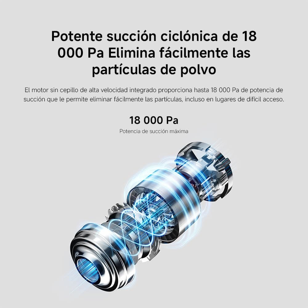 XIAOMI G20 Lite Potencia 18 kPa, hasta 40 min autonomía, Aspirador inalámbrico detección Polvo luz Blanca, Juego de Cabezales 2 en 1, Vaciado un Toque, Limpieza Huecos sofás y teclados de Ordenador — view 5