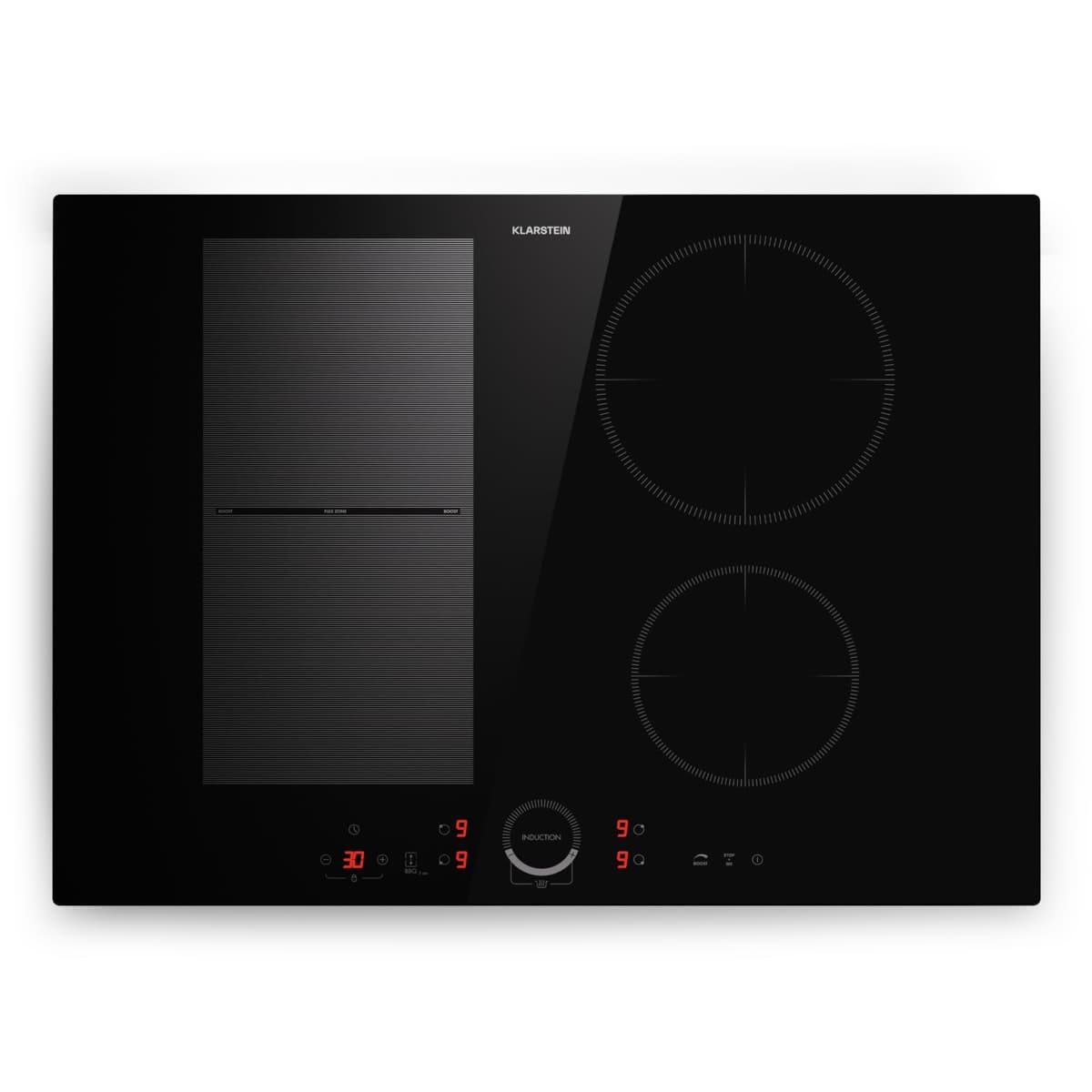 Klarstein Induction Hob, 9300W Electric Hobs Induction Cooker, 5 Ring Electric Pan Hob, Built-In Table Top Cookers w/ 5 Hobs, Touch Control, Inductions Heater Cooktops, Hot Plates for Cooking — view 9