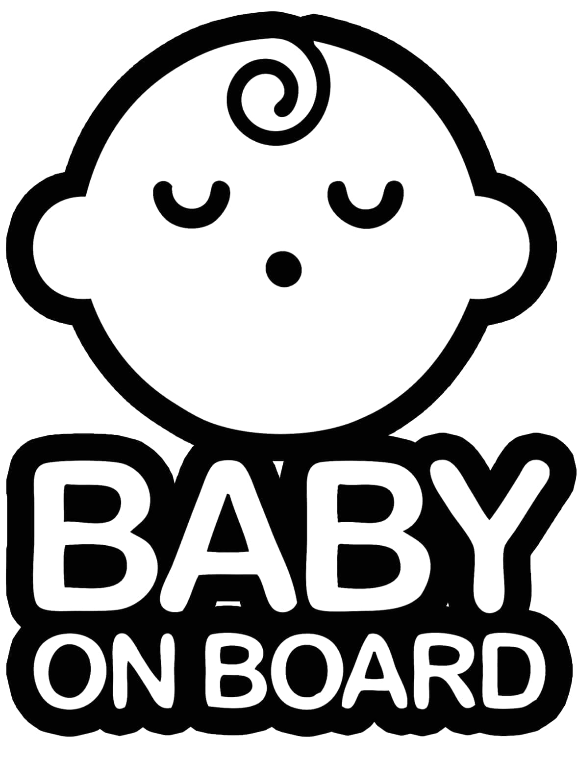 TOTOMO # ALI-020 Etiqueta adhesiva de bebé a bordo Signo de aviso de seguridad para autoventa - Seeling Baby Boy