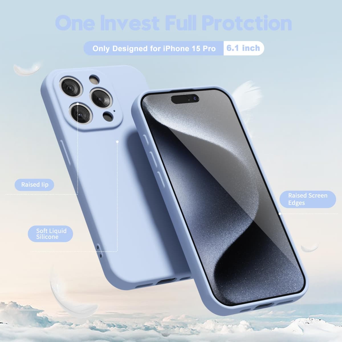 oakxco for iPhone 17 Pro Max Phone Case Liquid Silicone, Cute Thin Slim Grip Soft Rubber Gel for Women Men, Smooth Matte TPU Plain Solid Color Girly Simple Case with Camera Cover, Light Pink — view 1249