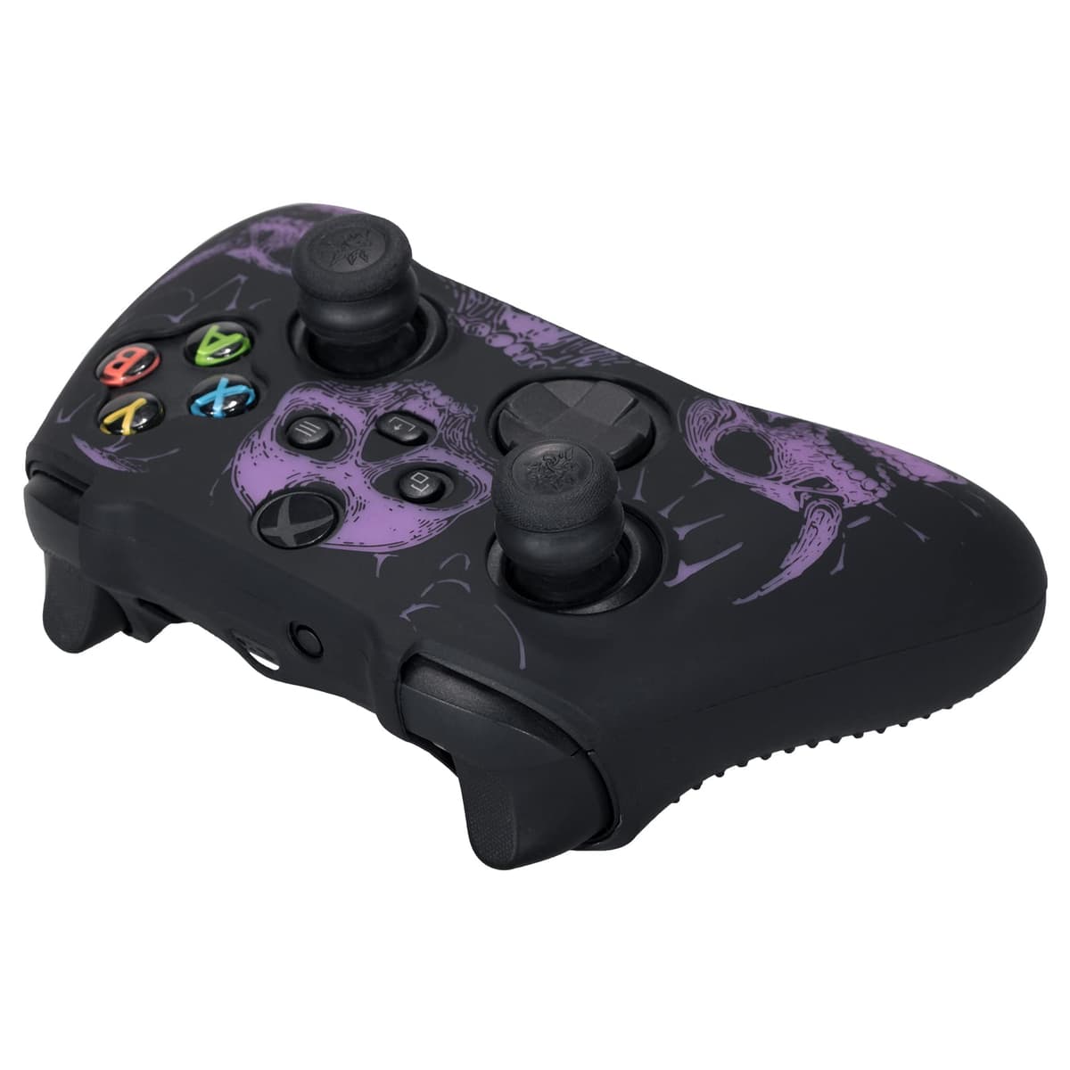 YoRHa Laser Carving Silicone Skin for Xbox Series X/S Controller x 1(Purpe) with Pro Thumb Grips x 8 — view 5