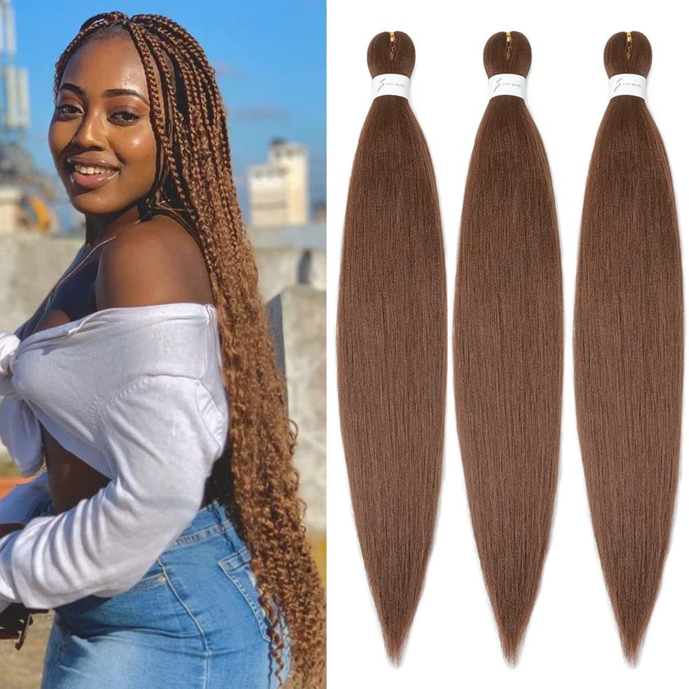 YDDM Capelli Per Treccine Africane Azul Extension Treccine Texture Yaki Easy Install per Principianti 26 Pollici 3 Pezzi Capelli Leggeri e Naturali per Box Braids, Twist e Crochet — view 38