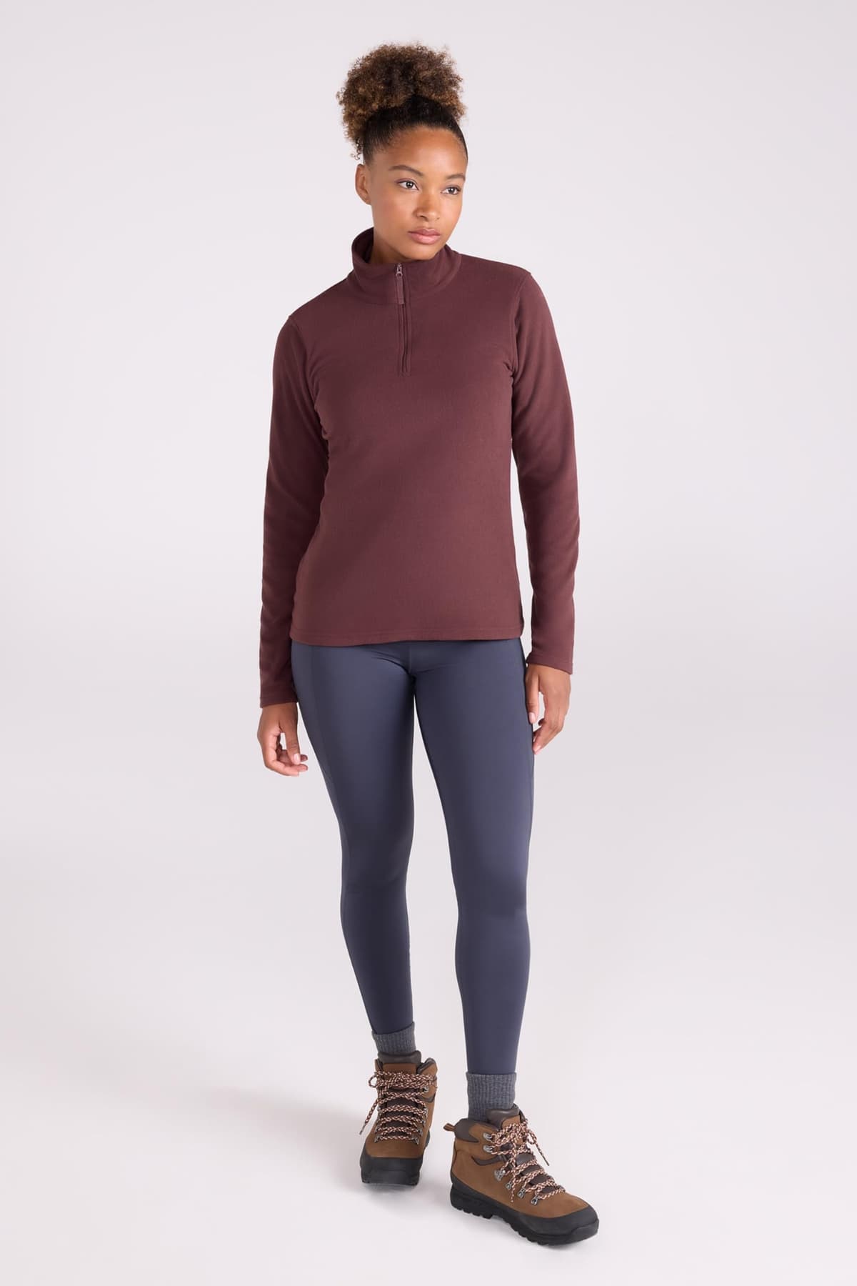 Mountain Warehouse Camber Half Zip Women's Fleece - Lightweight, Warm & Cosy Half Zip Sweatshirt - Best for Spring Summer, Camping, Outdoors, Travelling & Hiking — view 9