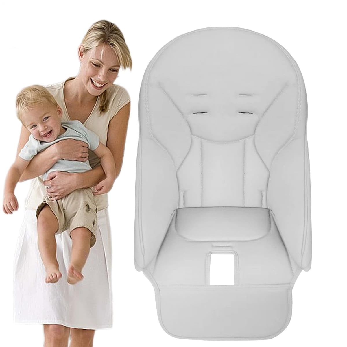High Chair Cushion, Foldable Highchair Insert, Child Feeding Seat Cushion Cover, Travel High Chair Seat, Washable Non Slip Dining Seats Pad, for Daughter, Grandchild, Son — view 14