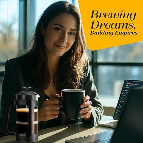 ESPRO P3 French Press Coffee Maker, 32oz, Black, Double Micro Filter Press — view 7