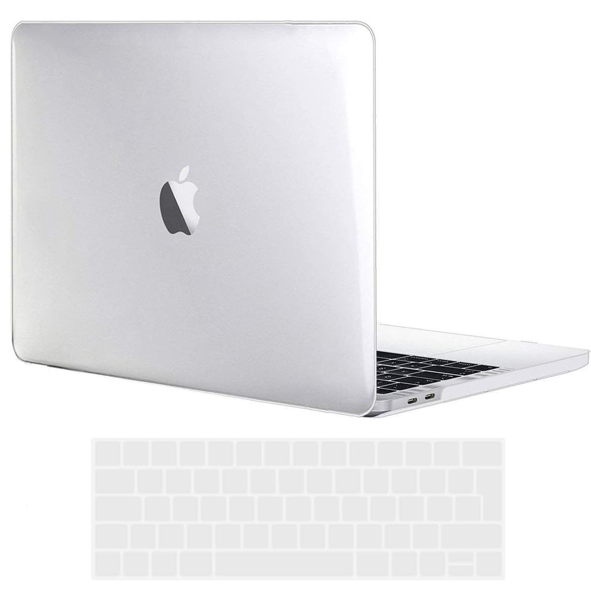 TECOOL Case compatible with MacBook Air M1 & MacBook Air 13 inch Retina 2020 2019 2018 (A2337 A2179 A1932), Plastic Snap On Hard Shell Cover & UK EU Keyboard Protector, Crystal Clear (Glossy) — view 43