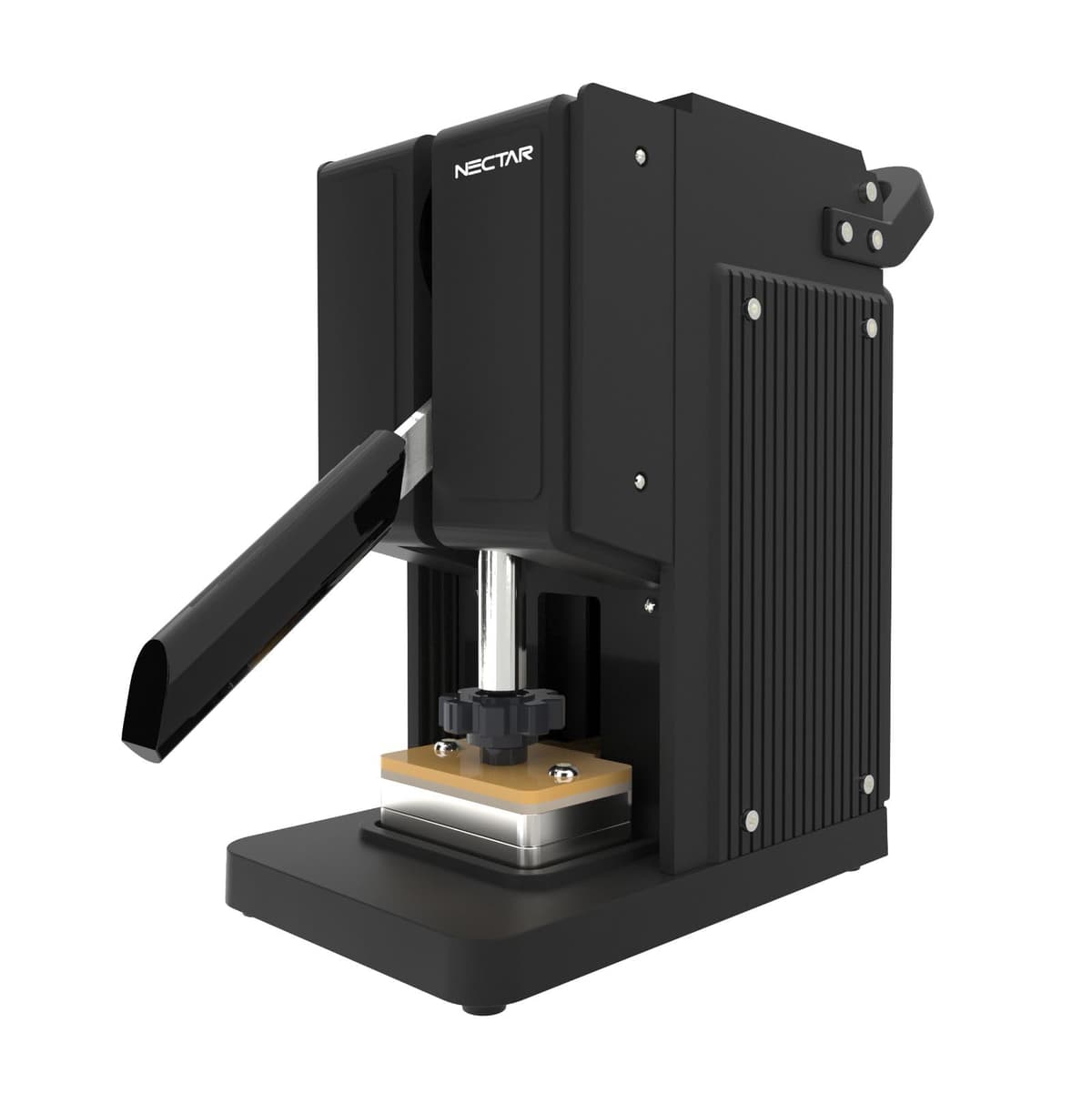 Nectar Pollen Pincher 2.0 | Rosin Press Kit + 2 Year Warranty | 1 Ton Rosin Press with LCD Display, Timer and Accessories (Black Edition)