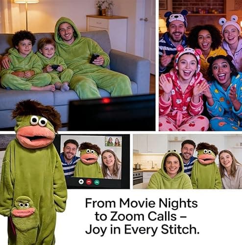 Big Mouth Monster Onesie,Cozy Home Loungewear,Soft Fabric,Long — view 6