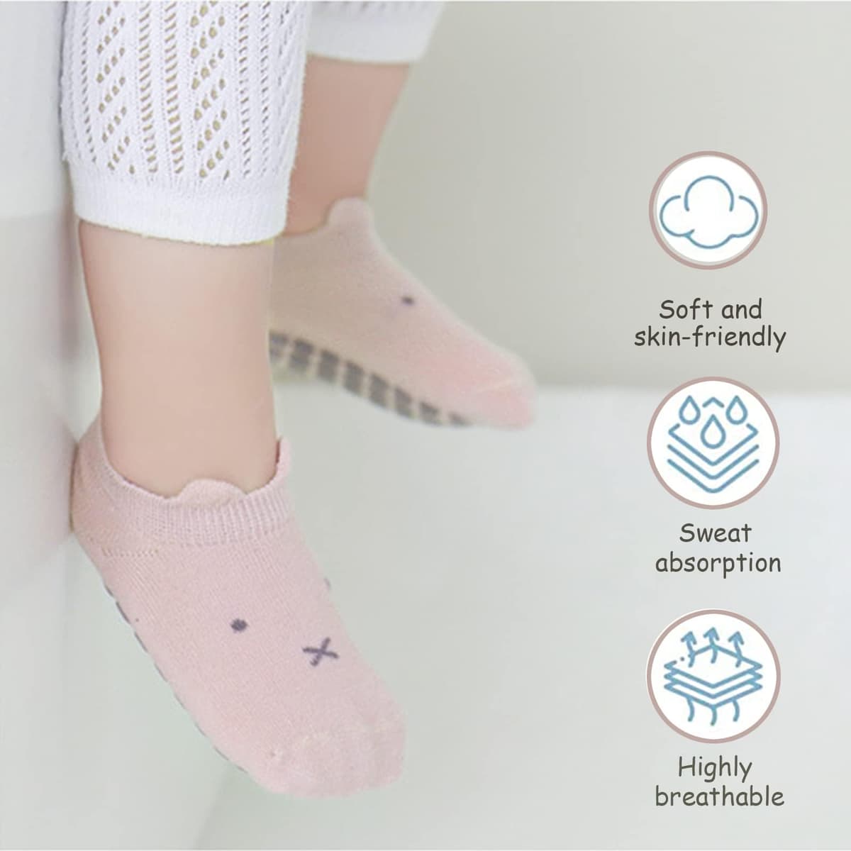 YANWANG Bebé Antideslizante Tobillo Calcetines De Dibujos Animados Lindo Agarre Calcetines Para Bebés Niños Niños Niñas Multicolores 6 Par — view 5