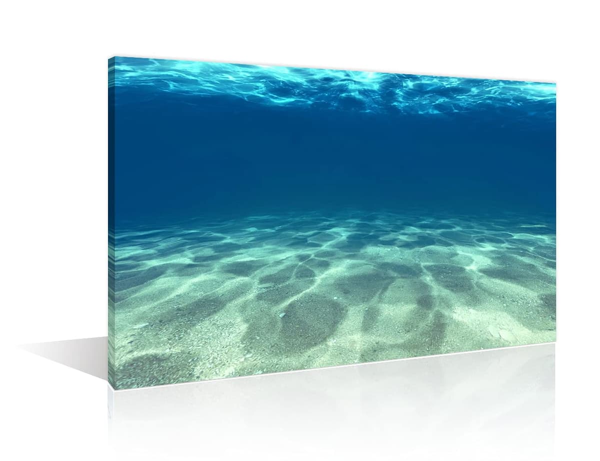 TISHIRON Wall Art Sandy Beach Sunrise Pictures Painting on Canvas Wall Art Modern Framed Seaside Canvas Prints Ready To Hang(24X16in) — view 29