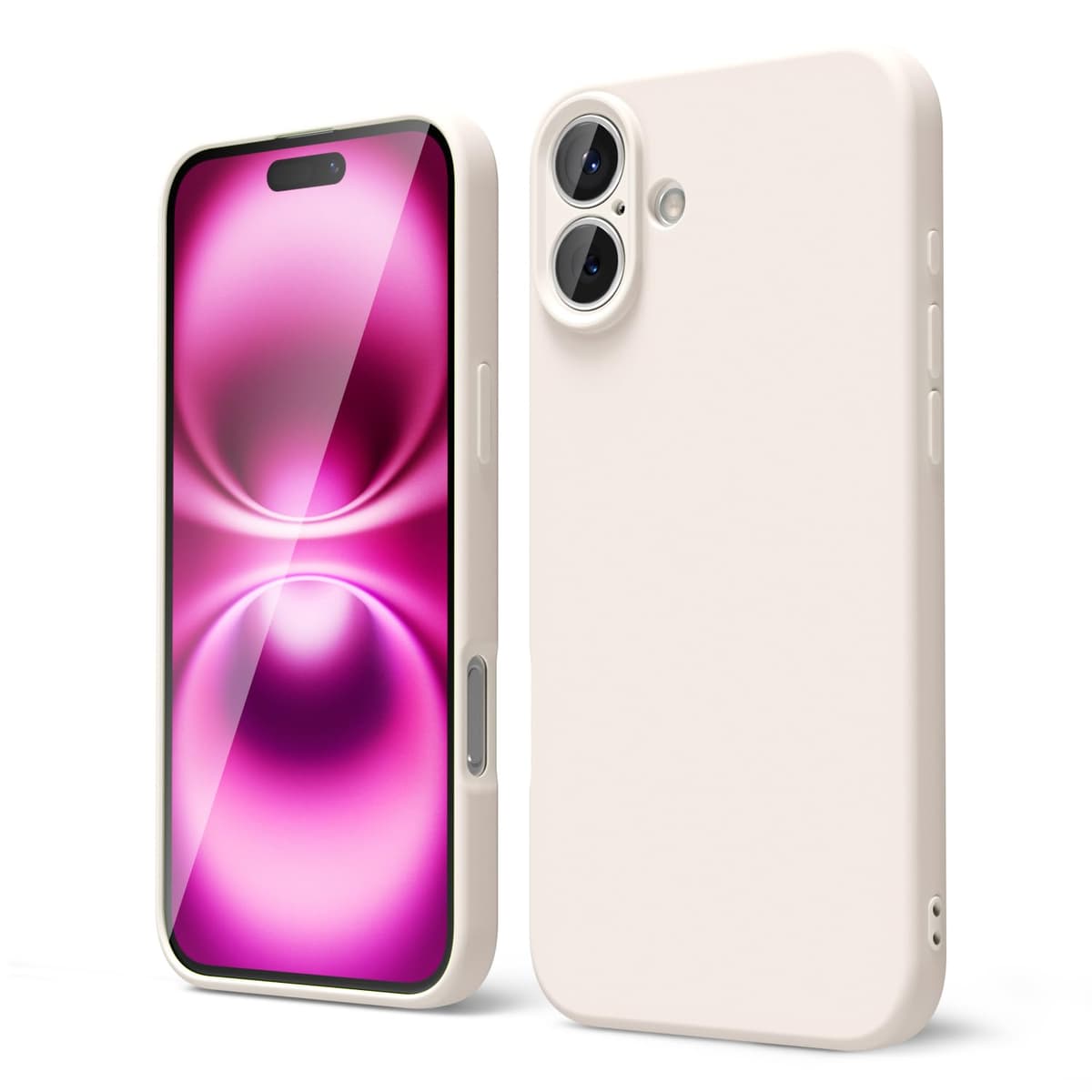 oakxco for iPhone 17 Pro Max Phone Case Liquid Silicone, Cute Thin Slim Grip Soft Rubber Gel for Women Men, Smooth Matte TPU Plain Solid Color Girly Simple Case with Camera Cover, Light Pink — view 557