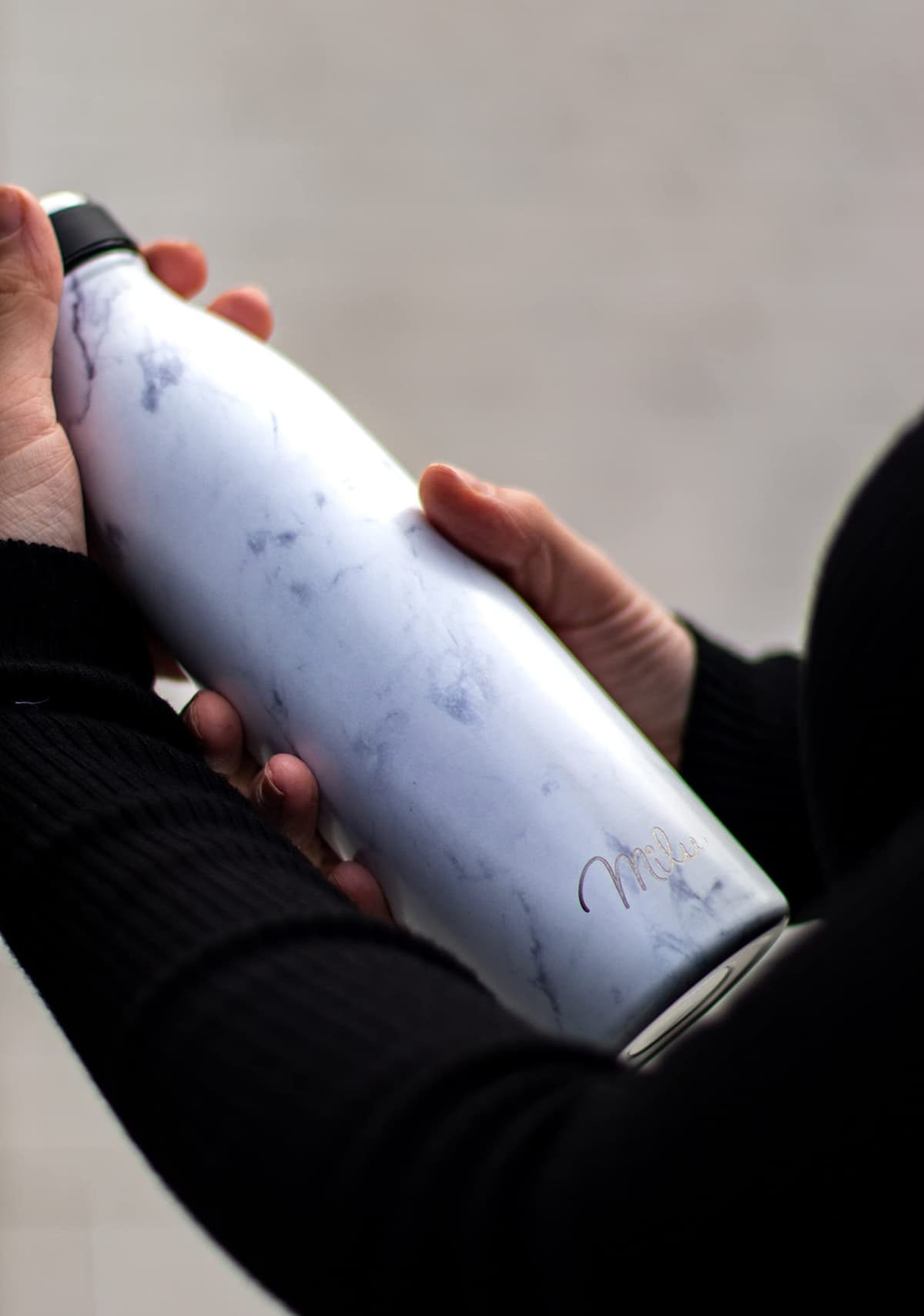 Milu Botella de acero inoxidable de 350ml 500ml 750 ml 1 L 1,5 L botella de agua aislada, termo a prueba de fugas, doble pared, apta para ácido carbónico + cepillo de limpieza (Azul Violeta, 350ml) — view 36