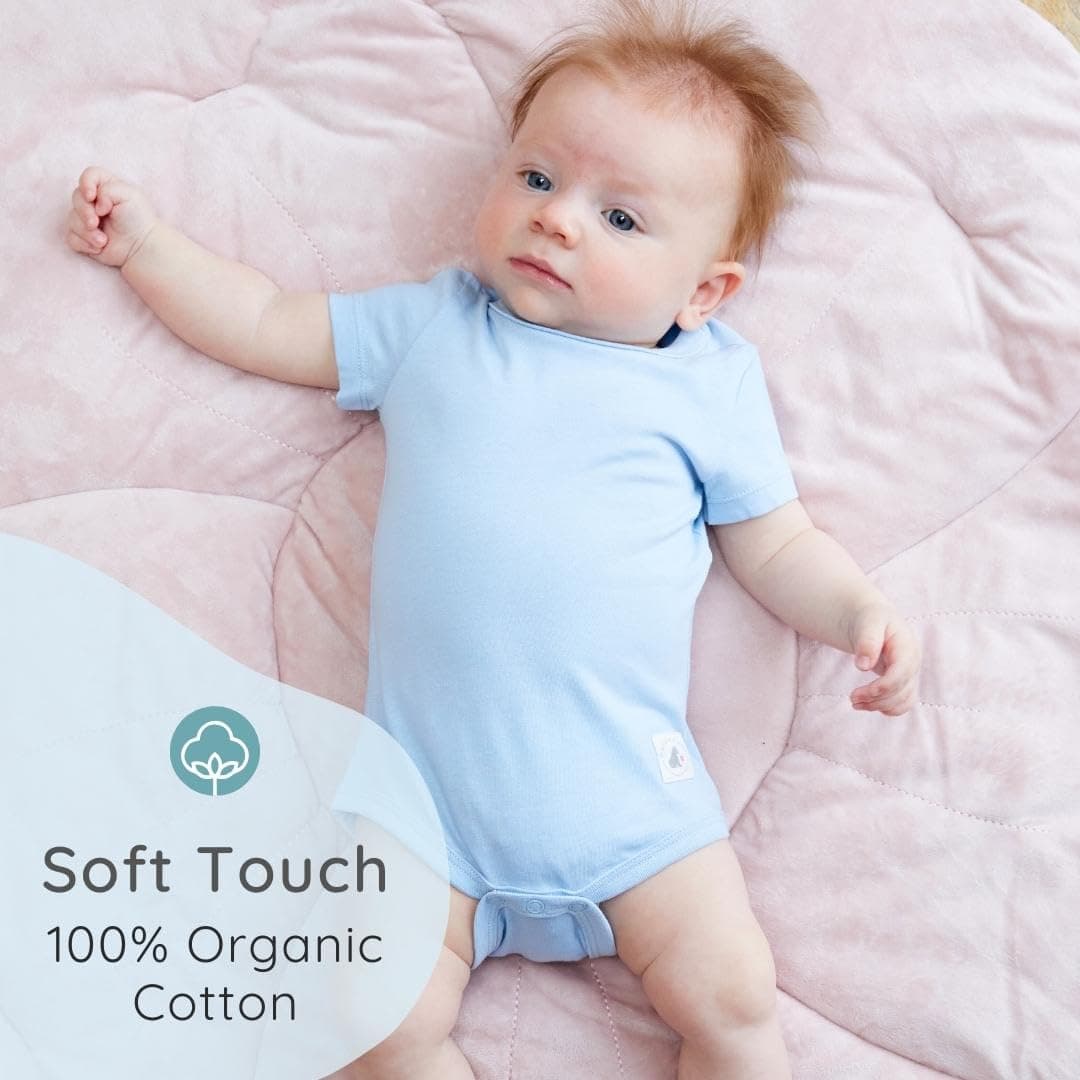Bramble & Bear 3/6 Pack Short/Long Sleeve Baby Vests - Organic Cotton Unisex Baby Bodysuit Vests for 0-3 Years - Comfortable Bodysuits for Boys & Girls - Soft, Cosy, Cute — view 2