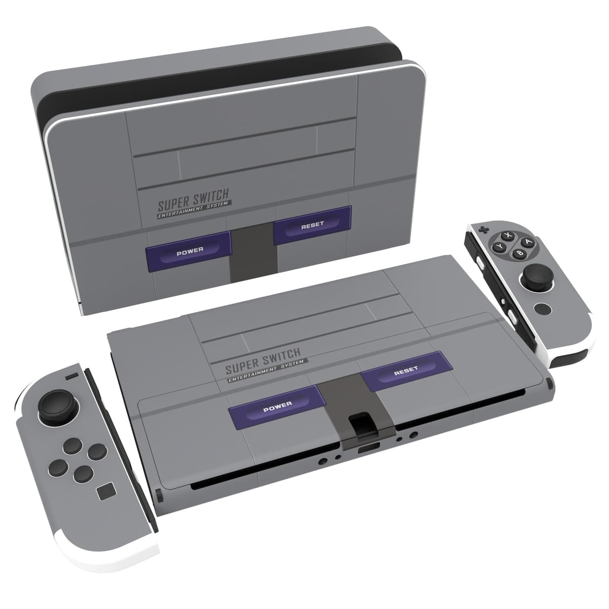 playvital Full Set Protective Stickers for Nintendo Switch OLED Model, Customized Vinyl Decal Skins for Switch OLED Console & Joycon & Dock & Grip - Nebula Galaxy — view 37
