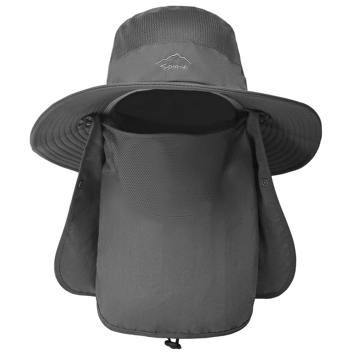TAGVO Sombreros de Pesca para Hombre Mujer con Cubierta de Cuello Desmontable, Gorros de Pescador con Protección UPF 50+, Sombreros y Gorras de Sol Plegables para Cámping Excursionismo Caminando