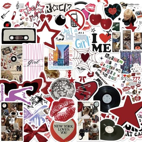 Aesthetic Downtown Girls Stickers Pack Trendy Y2K Stickers(50)