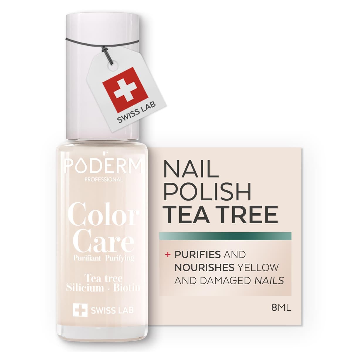 PODERM Nail Care Polish with Tea Tree - Rosewood | Swiss Lab - 8ML | Enriched with Tea Tree, Silicon & Biotin | Purifies, Clarifies & Nourishes Yellow Nails | Created by a Podiatrist — view 22