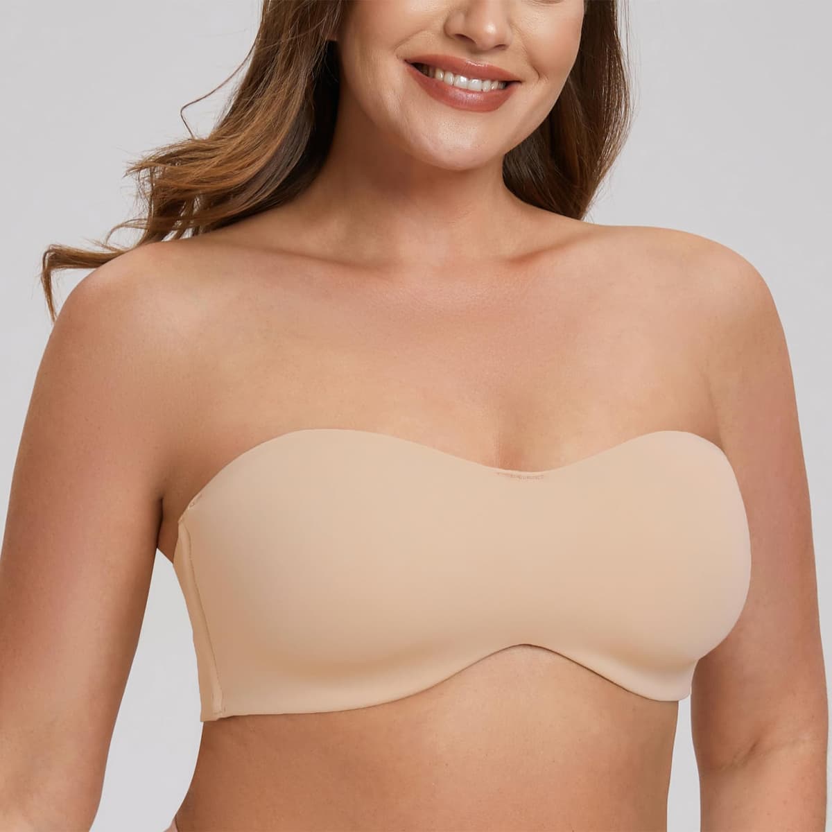 MELENECA - Sujetador con Aros sin Relleno Reductor sin Tirantes Bandeau para Mujer — view 4