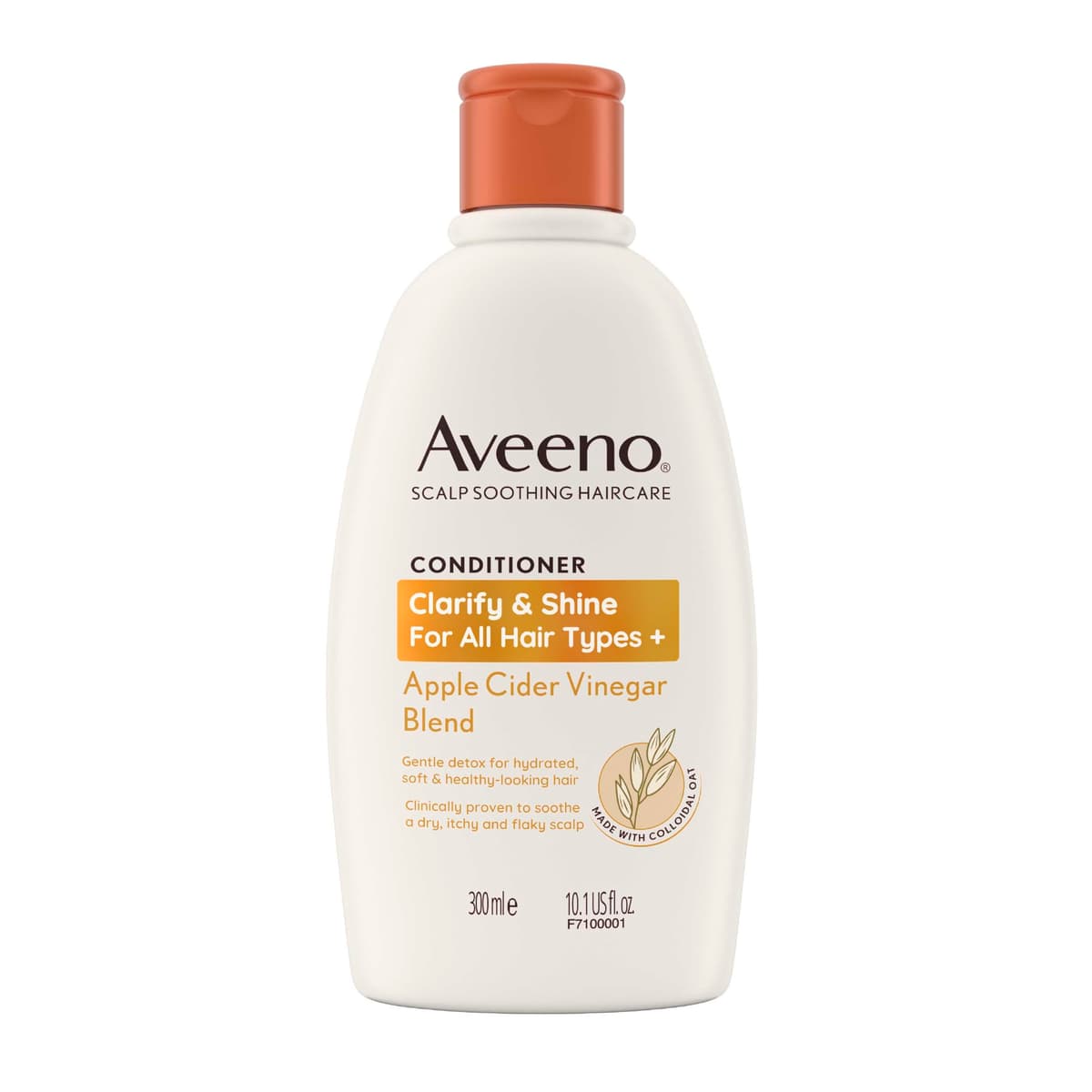Aveeno Scalp Soothing Haircare Clarify & Shine Shampoo, Apple Cider Vinegar Blend, for All Hair Types, Soothes Dry, Itchy & Flaky Scalp, Clinically Proven, Sulfate Free, 300ml — view 10
