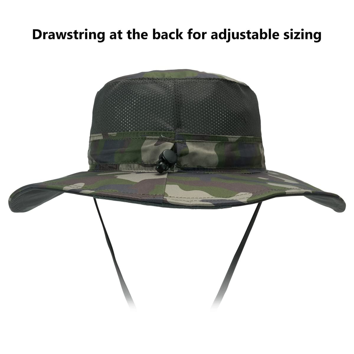 Bassdash UPF 50+ Sombrero de Pesca Solar Resistente al Agua con Solapa de Cuello Desmontable — view 3