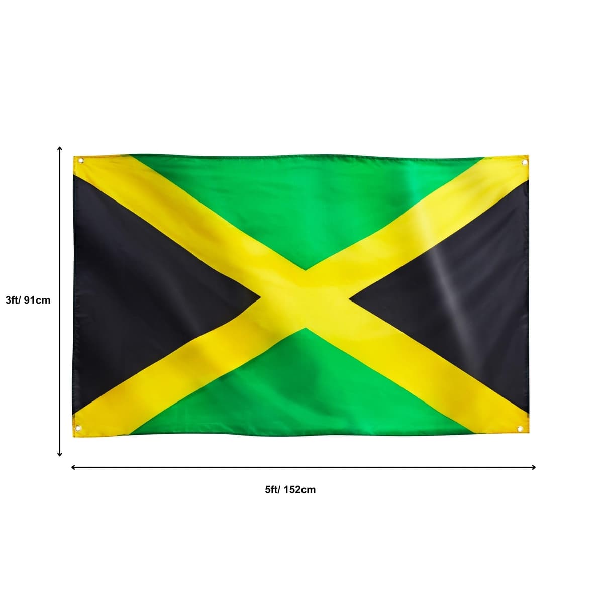 Runesol Cornwall Flag - 91x152cm, 3ft x 5ft, Cornish Flag, 4 Grommets, Eyelet in Every Corner, Premium Quality, Inside & Outside Use, Vivid Colours — view 799