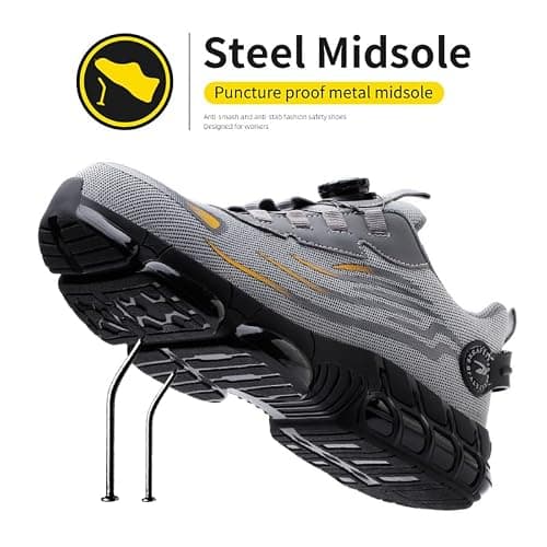 KEXUEJIA Steel Toe Work Shoes for Men Women Lightweight Comfortable Industrial & Construction Outdoors Safety Shoes — view 3
