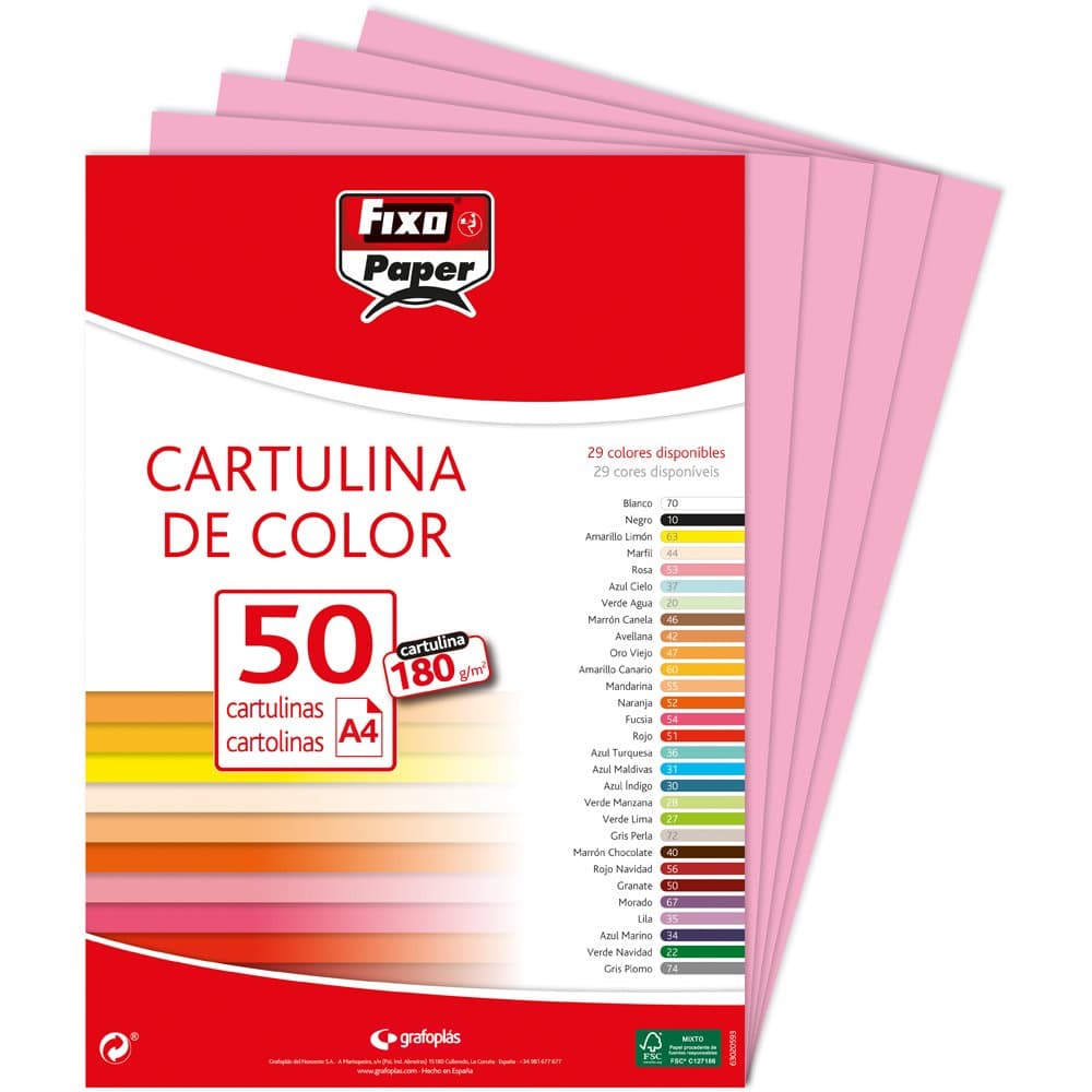 Fixo Paper 11110470 - Pack de 100 – Cartulina blanca A4, 180g — view 51