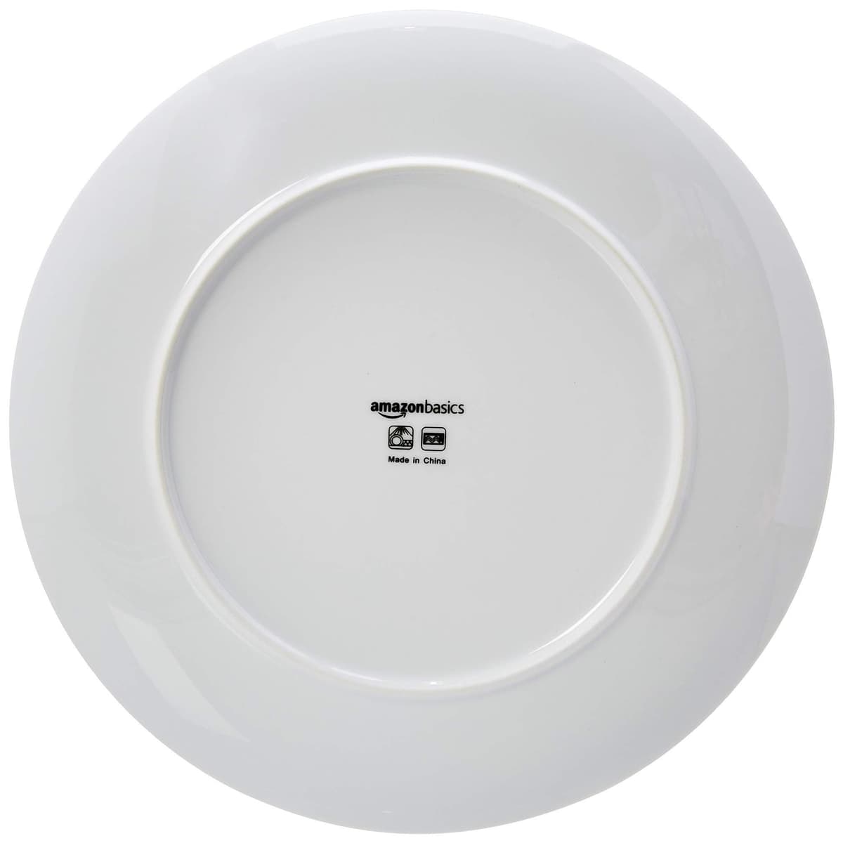 Amazon Basics Vajilla, 6 servicios, Paquete de 18, Porcelana blanca lisa — view 6