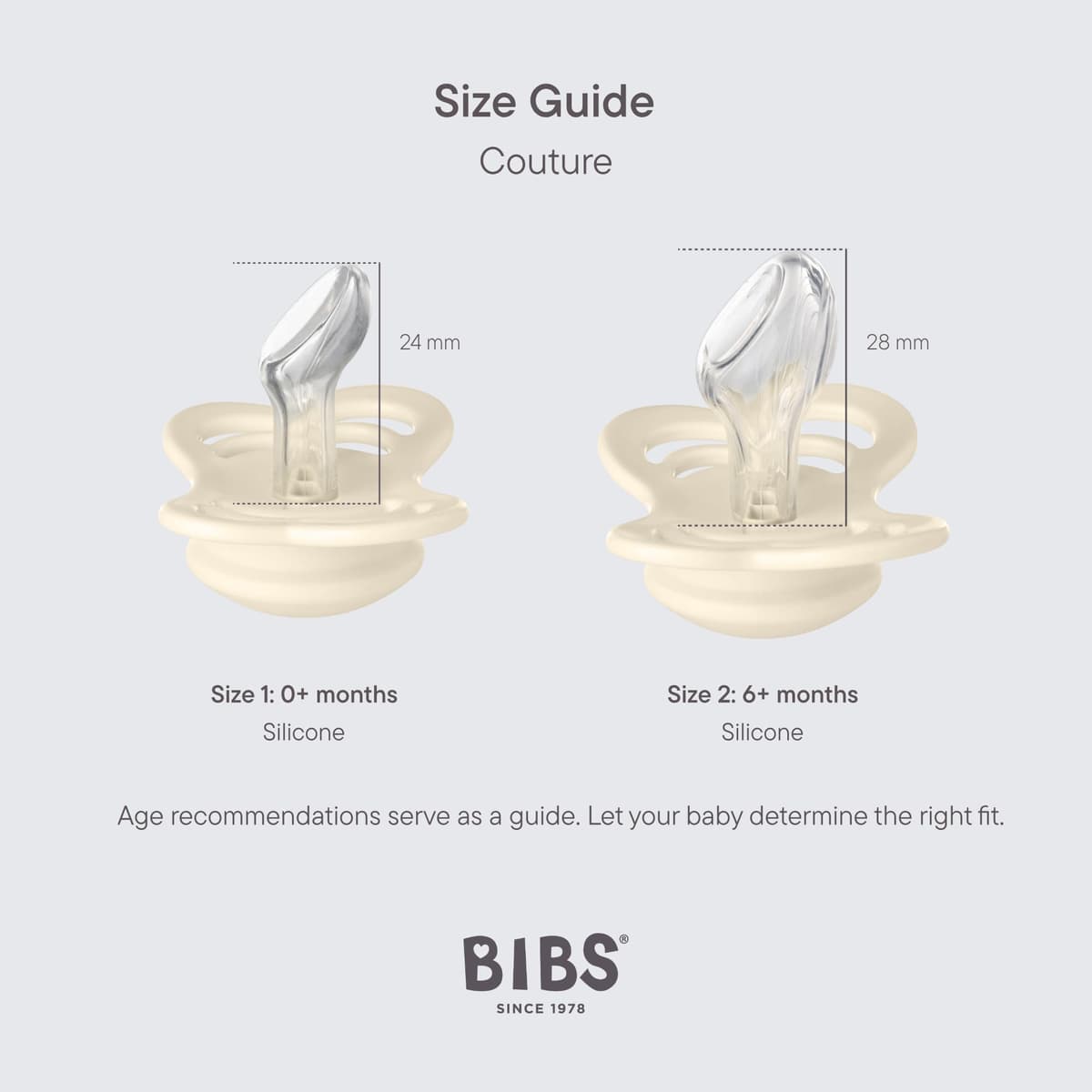 BIBS Couture Soother 4-Pack, BPA Free Dummy Pacifier, Orthodontic Nipple. Silicone, Size 2 (6-18 Months), Mustard Mix — view 3