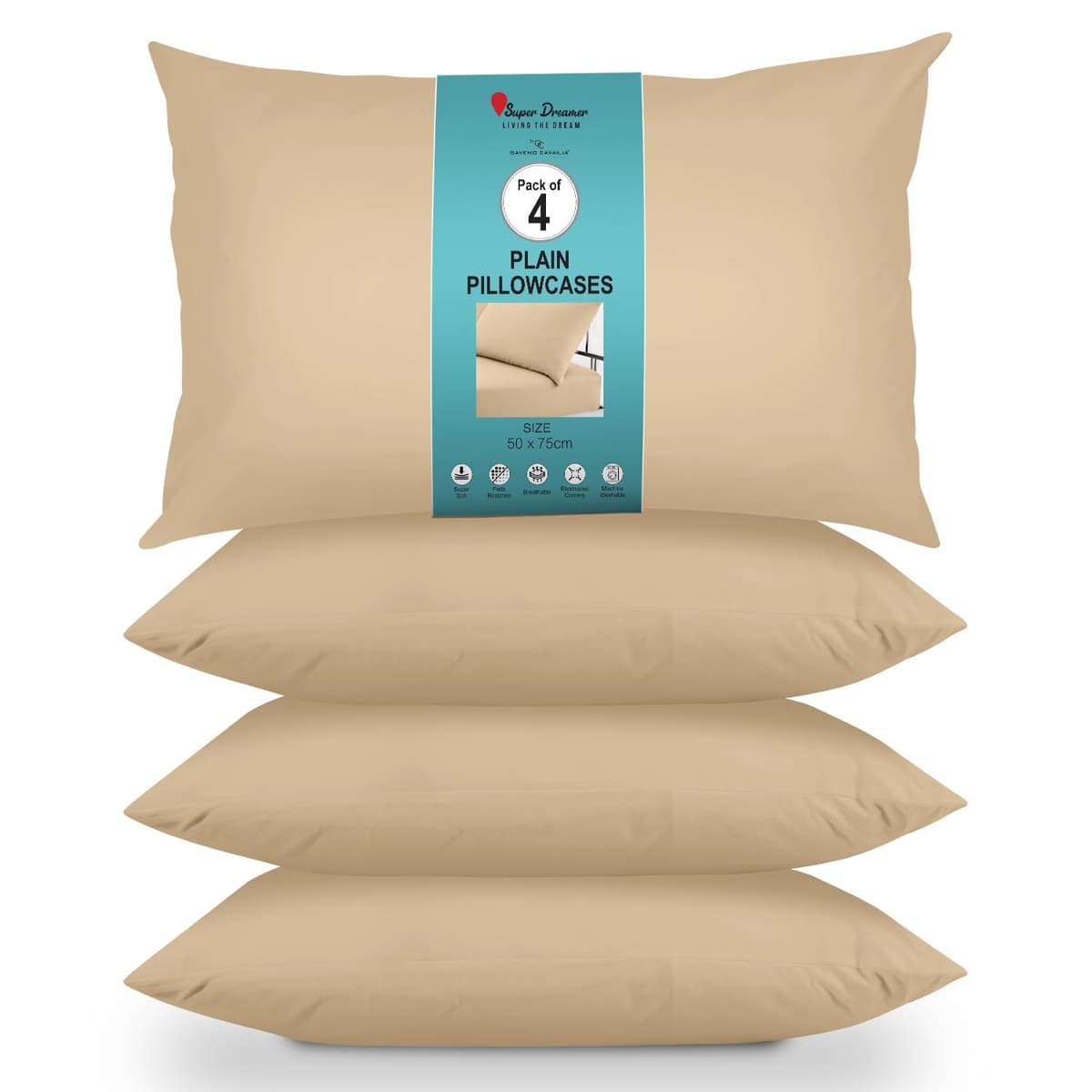 GC GAVENO CAVAILIA Fitted Sheet Single Bed (91 x 190cm) - Grey Bedding Sheets - Plain Dyed Microfiber Bed Sheets Single - (10 inch) 25cm Deep Pocket Bottom Sheet - Easycare - Wrinkle & Fade Resistant — view 34