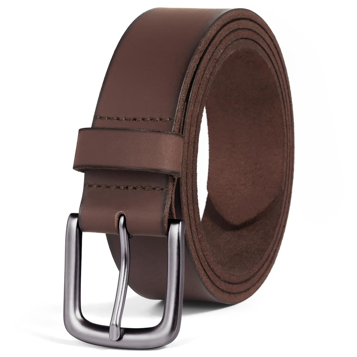 Vatan Men's Genuine Leather Casual Every Day Jeans Belts, Handmade Men Leather Belt with Gift Box — view 9