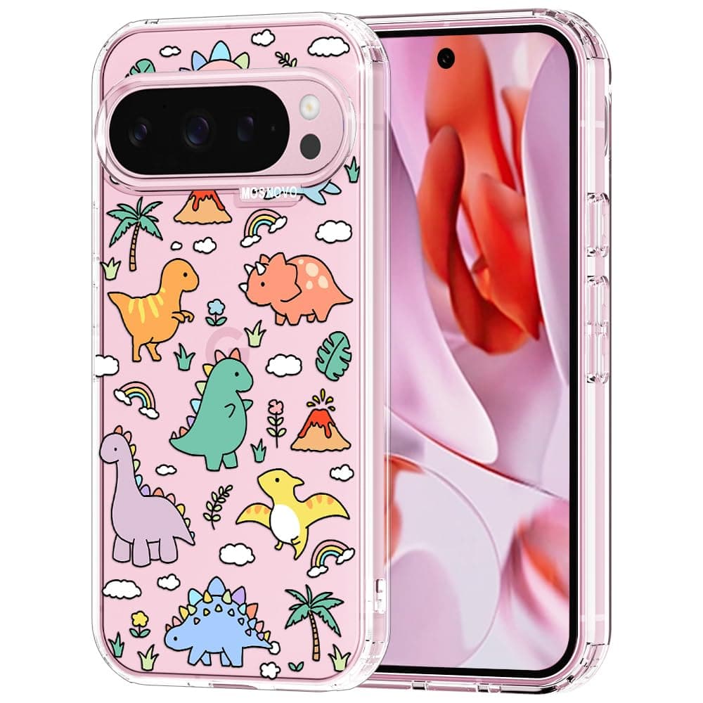 MOSNOVO Case for Google Pixel 9 & Pixel 9 Pro, [Buffertech 6.6ft Military-Grade Drop Protection] [Anti Peel Off Tech] Clear TPU Bumper Phone Case Cover Design - Eucalyptus — view 136
