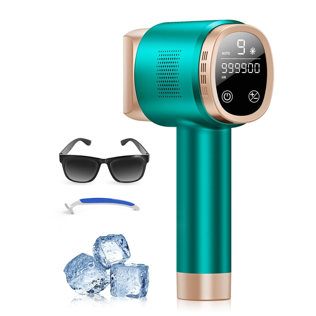 21J Depiladora Laser con Función de Refrigeración, 600-1200NM Depiladora Luz Pulsada con 9 Niveles de Energía, Pantalla Táctil LCD para Mujer y Hombre, Bikini, Axilas, Cara, Cuerpo Blanco — view 11