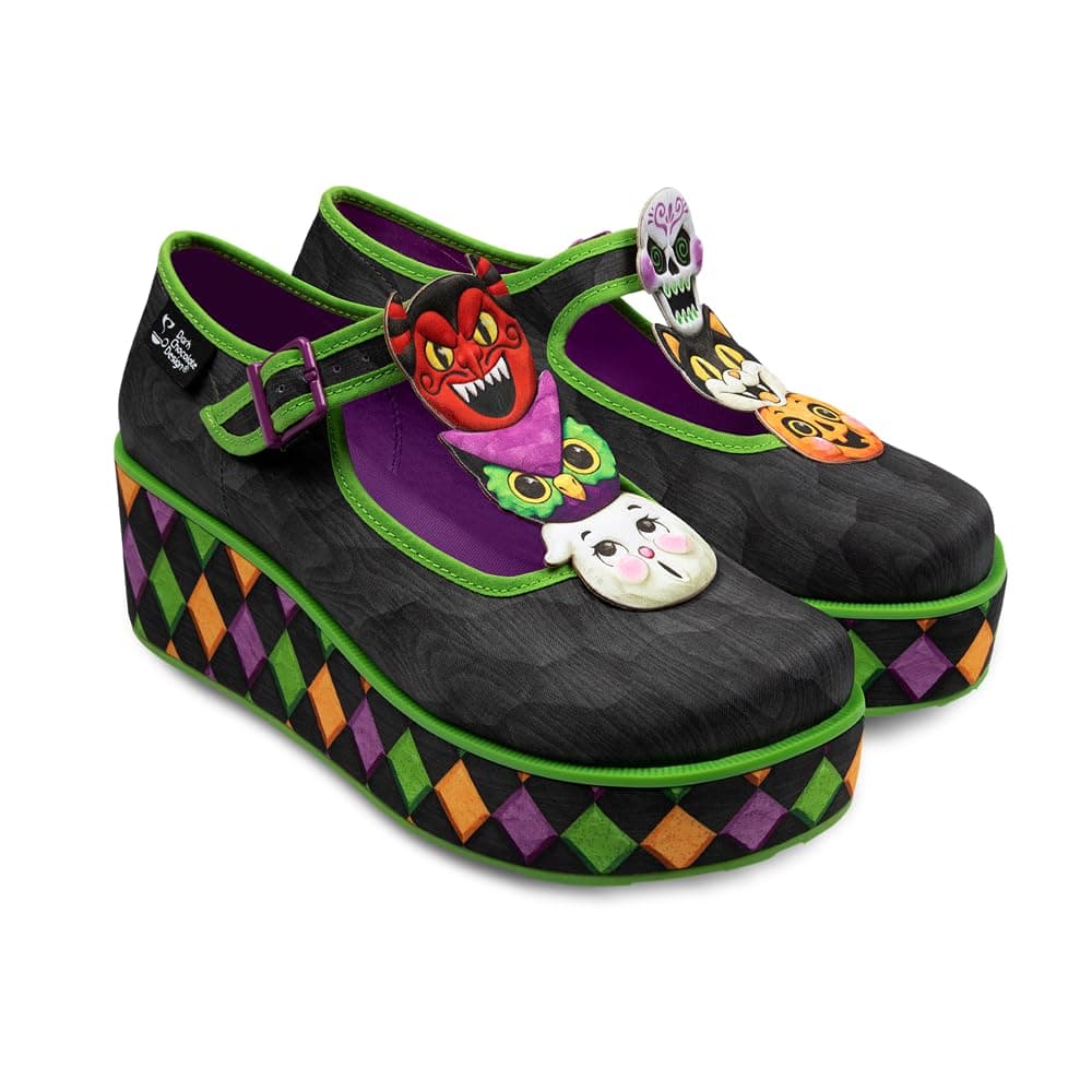 Hot Chocolate Design Chocolaticas Funky Canvas Women's Mary Jane Flat Shoes — view 101