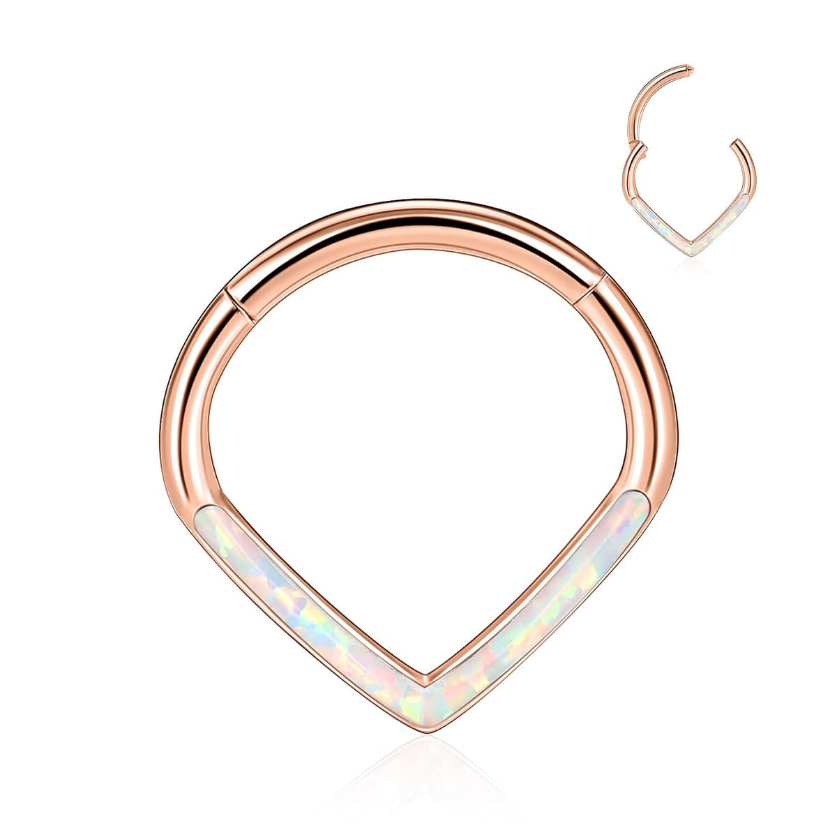 AROWRO 16G Septum & Daith Jewellery - 316L Surgical Steel Septum Rings, Daith Earrings, Nose Rings, Clicker, Rook, Helix, Lobe, Cartilage Piercing Jewellery — view 24